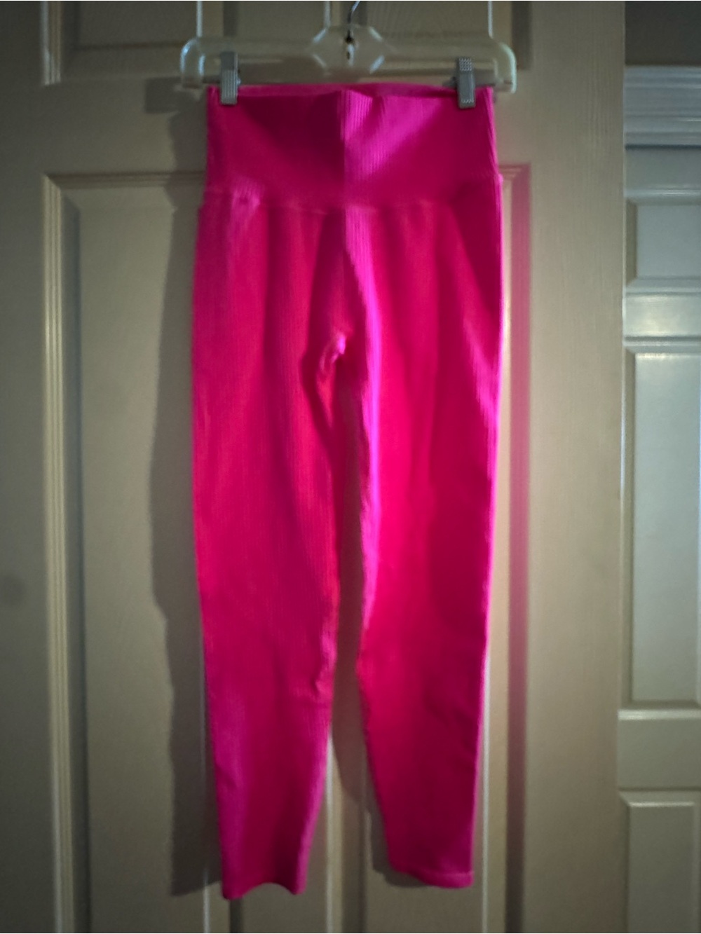 Good American Neon Pink High-Waisted Leggings
